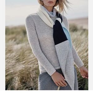 Pure collection textured scarf blue color block one